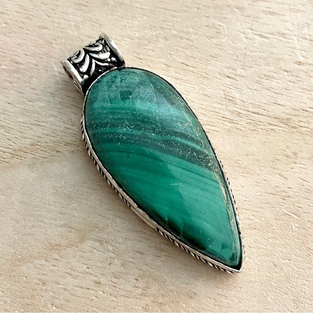 Malachite Sterling Silver Pendant